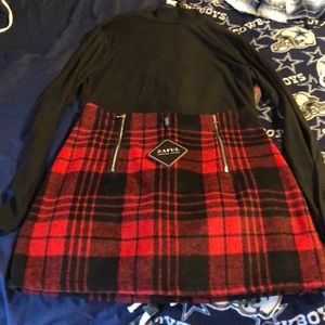 Turtleneck long sleeve sleek black shirt